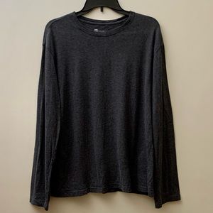 Gap Men’s Long Sleeve Tee - Athletic Fit - Charcoal Gray - Size Large